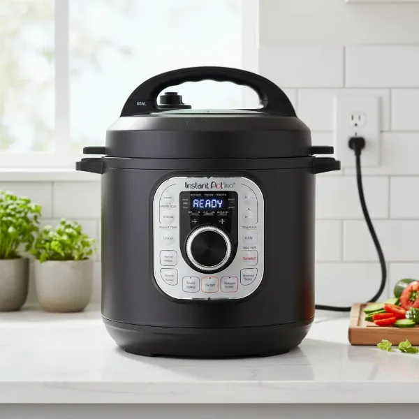 Instant Pot Pro multi-cooker, matte black, 6-quart capacity, intuitive dial for cooking