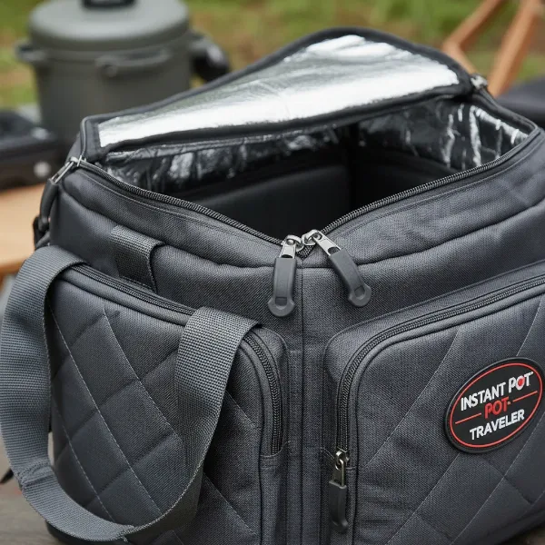 durable instant pot travel bag made of heavy-duty nylon with thick padding and insulation